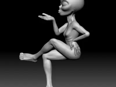 Alien Statue - 0190 3D print model