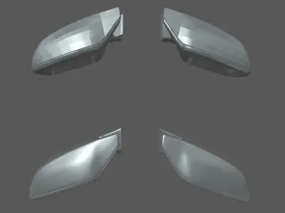  Car Mirror 06 Low-poly 3D model