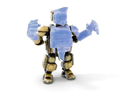 Military Robot Soldier  Fully Rigged and Animated for Versati... Low-poly 3D model