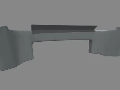 Front Bumper Car 02 Low-poly 3D model