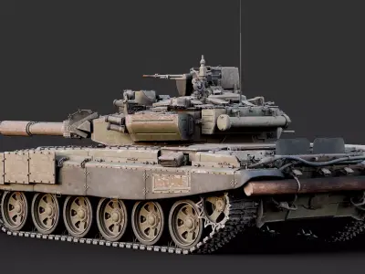 T90 MBT v31 Undrivible Low-poly 3D model