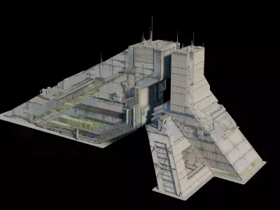 Cyberpunk Building 8 Low-poly 3D model purchase
