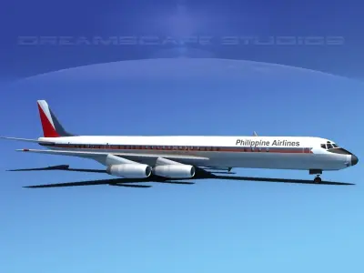 Douglas DC-8-63 Philipine Airlines 3D model