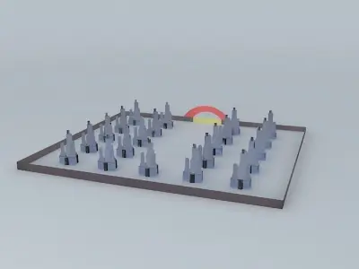 Trio Towers 3D model