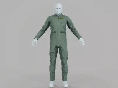 Flightsuit Low-poly 3D model