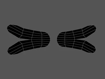 Low Poly Wings v2 001 Free low-poly 3D model