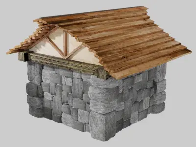 Small Medeval House 3D model