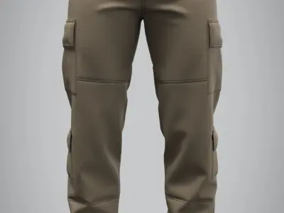 Tactical Cargo Pants - Marvelous Designer 3D model 3D model