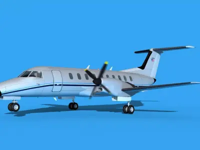 Embraer EMB120 Ameriflight 3D model