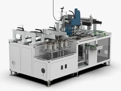 Automatic Radium Welding Loading and Unloading Machine 3D model