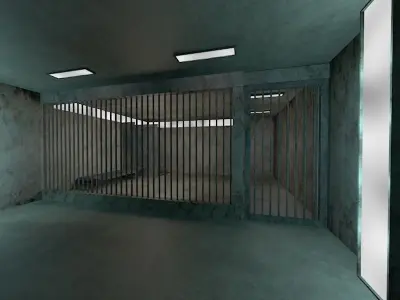 Super Criminal Worn Out Lockup Scene Low Poly Game Model Low-poly 3D model