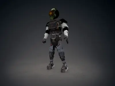 SPACE ROC ROBOT Low-poly 3D model