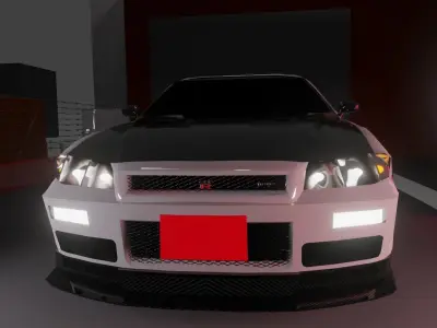 GTR R34 CAR Free 3D model