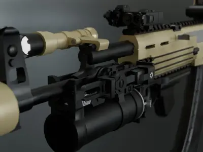 AK12BR Low-poly 3D model