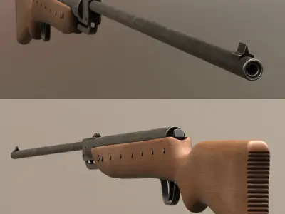 Airgun Haenel Model III-56 Knicker Low-poly 3D model