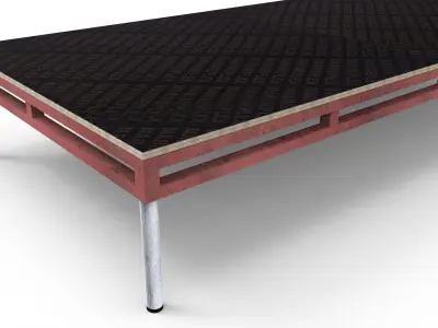 Steel Deck - 2m x 1m 3D model