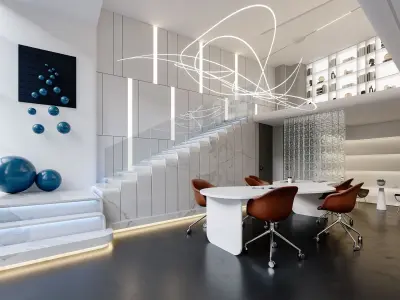  Office interior scene 34 3D model