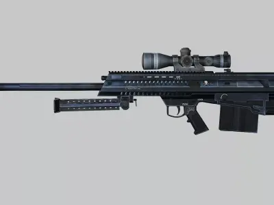 Sniper Denel 12NTW-20 Low-Poly 3D Model Low-poly 3D model purchase