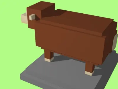 VOXEL SHEEP - MODEL 14 Low-poly 3D model