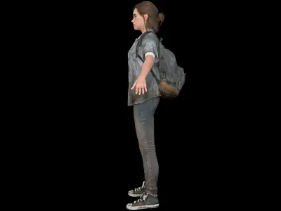 Ellie Williams The Last of Us Part 2 Low-poly 3D model