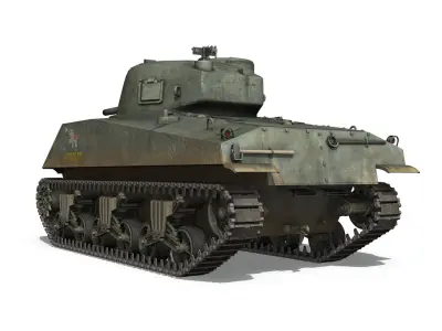 M4A2 Sherman - Cuddles 3D model