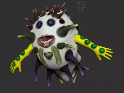 Aquaghost sea creature 3D model