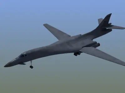 B1B Bomber Low-poly 3D model