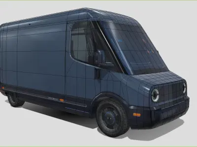 EDV 500 electric stepvan Low-poly 3D model