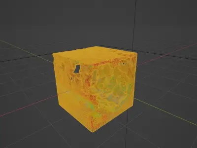 3D realistic water cube Free low-poly 3D model