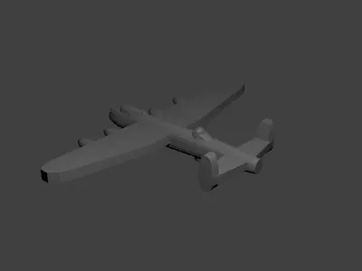 British Avro Lancaster Heavy Bomber Aircraft Free 3D print model