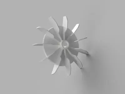 Engine Turbine Rotor Free 3D print model