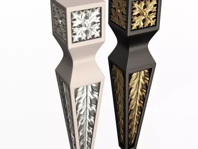 Furniture Leg Low-poly 3D model