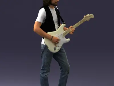 Man with quitar 0120 3D model