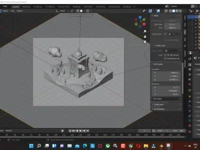 ducktales low poly model render in blender Low-poly 3D model