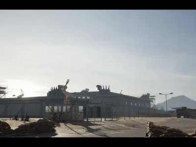 Military Base Megapack Low-poly 3D model