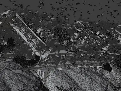 Underwater Shipwreck Scene Low-poly 3D model