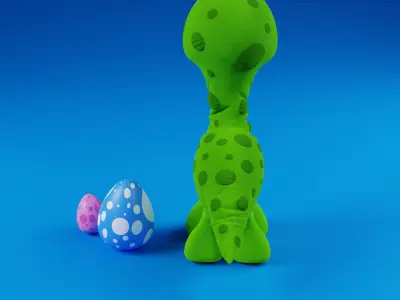 Stuffed Toy Dino model 3D model