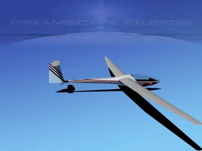 Glaser Dirks DG-200 17 Mtr Sailplane V08 3D model
