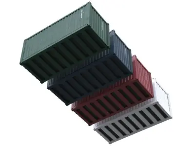Cargo Container 2B Low-poly 3D model