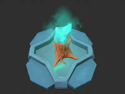 Inhibitor for moba games Hand painted Low-poly 3D model