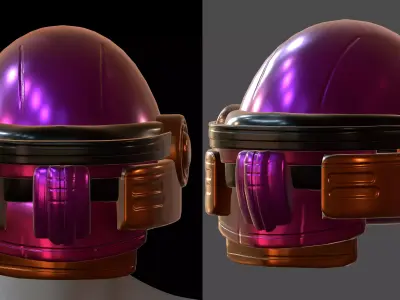 Gas mask helmet 3d model scifi Low-poly  Low-poly 3D model 558