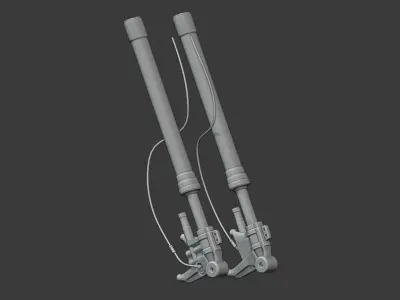 Ohlin Mudguard for Motorcycle Low-poly 3D model