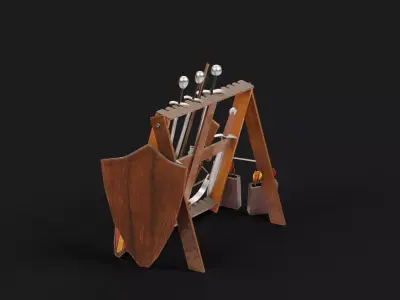 Medieval Weapons Rack 3D model