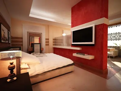 Modern studio Bedroom 3D model