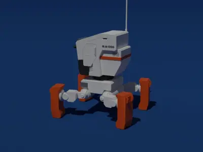 K-A1000 Tiny MechBot -low poly Low-poly 3D model