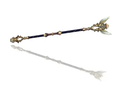 Regalia Scepter Low-poly 3D model