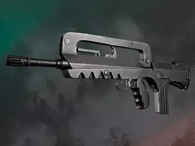 Famas F1 LowPoly GameReady by SoutSource Studio Low-poly 3D model