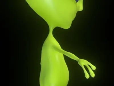 Alien Cartoon Character Low-poly 3D model