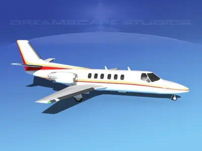 Cessna C550 Citation II V13 3D model