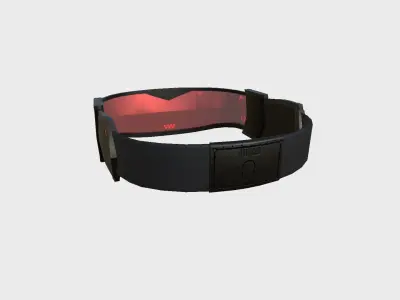 SciFi Glasses C02 Black Red - Character Design Fashion Low-poly 3D model